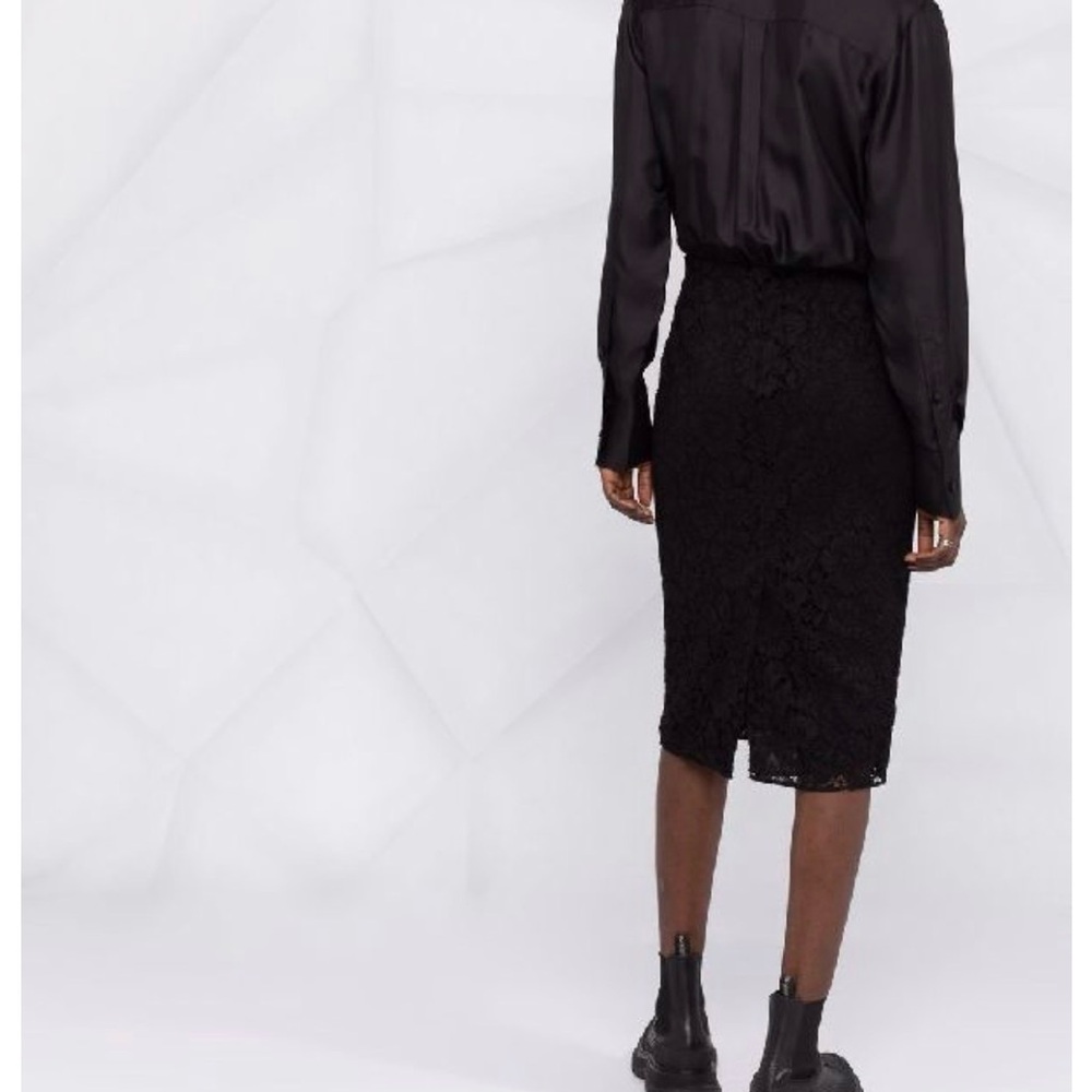 Valentino Black Long Sleeve and Lace Dress - Picture 2 of 6